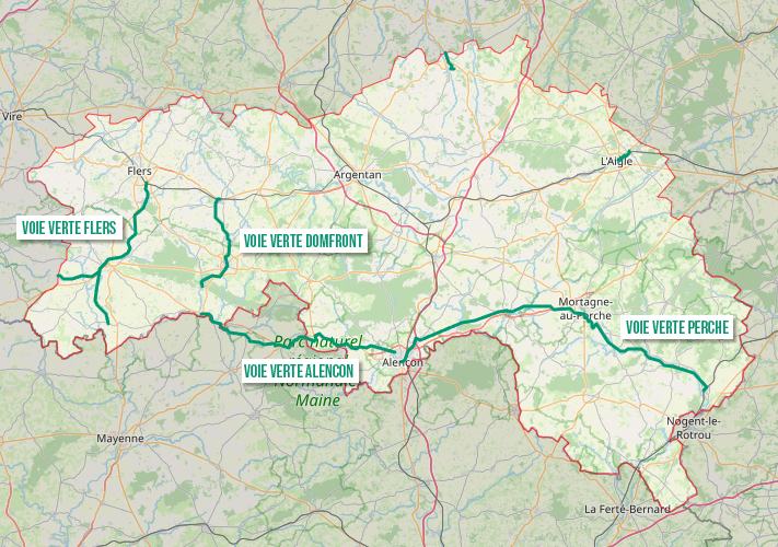 carte voies vertes