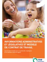 Informations administratives et législatives et modèle de contrat de travail pour l'emploi d'un assistant maternel