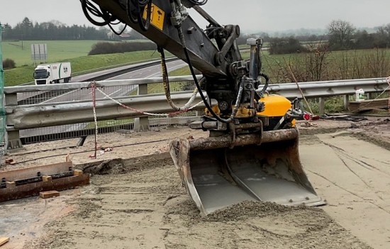 Travaux sur le pont la route Alençon-Larré 2025 ©CD61