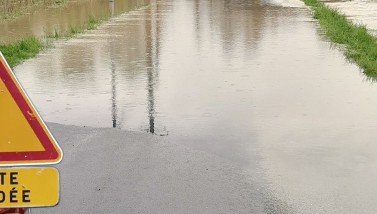 Inondations et routes coupées ©CD61