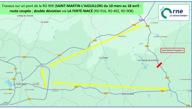 Réfection d’un pont à St-Martin-l’Aiguillon : la circulation déviée par La Ferté-Macé
