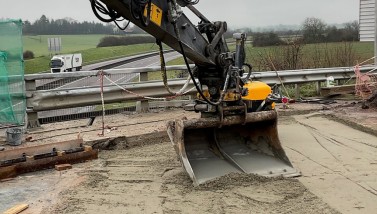 Travaux sur le pont la route Alençon-Larré 2025 ©CD61