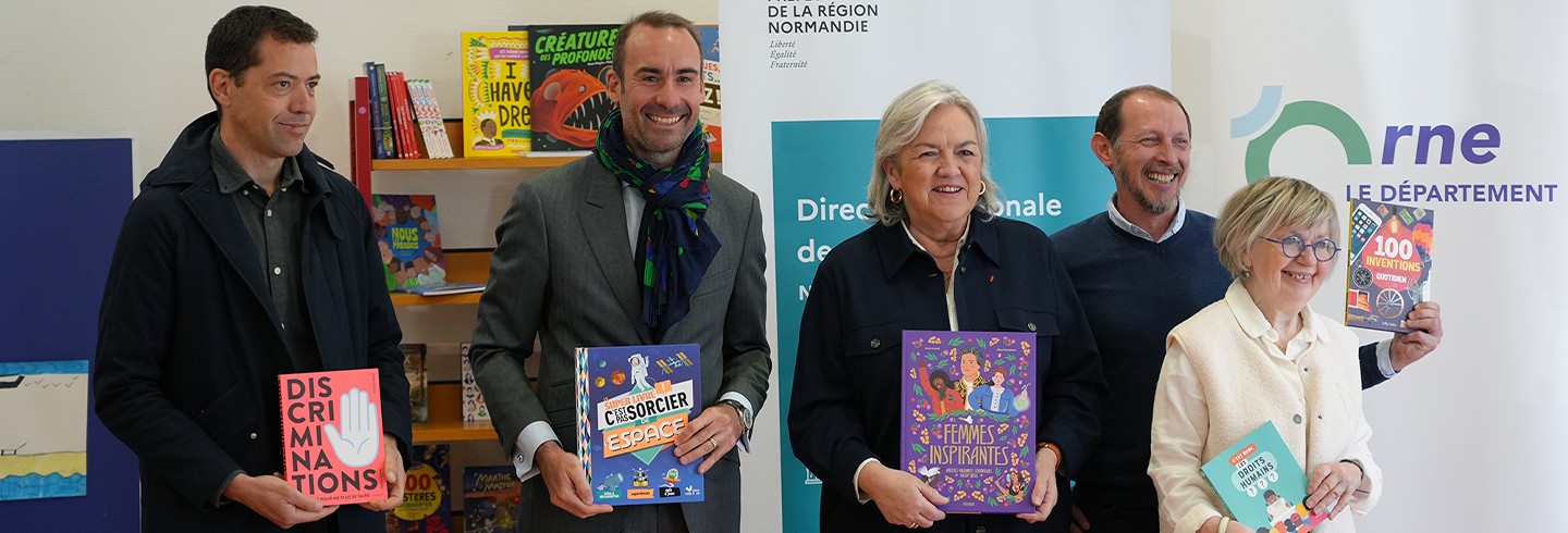 Inauguration des points-lecture au Foyer départemental de l’Enfance 2026 ©CD61