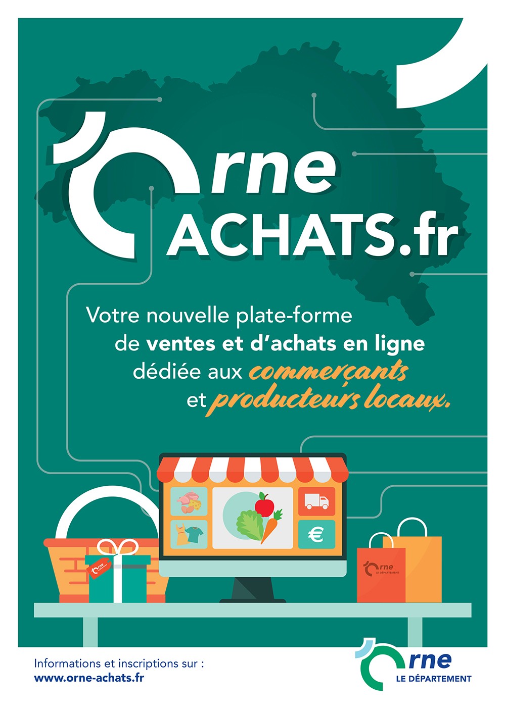 Affiche plateforme www.orne-achats.fr ©CD61