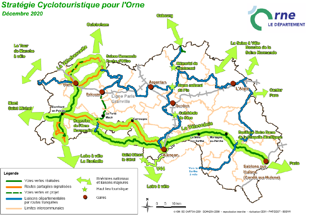 Carte de la voie verte ©CD61