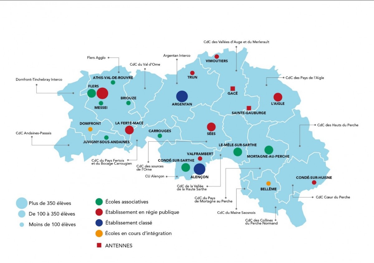 Carte des établissements d’enseignement artistique Carte des établissements d’enseignement artistique