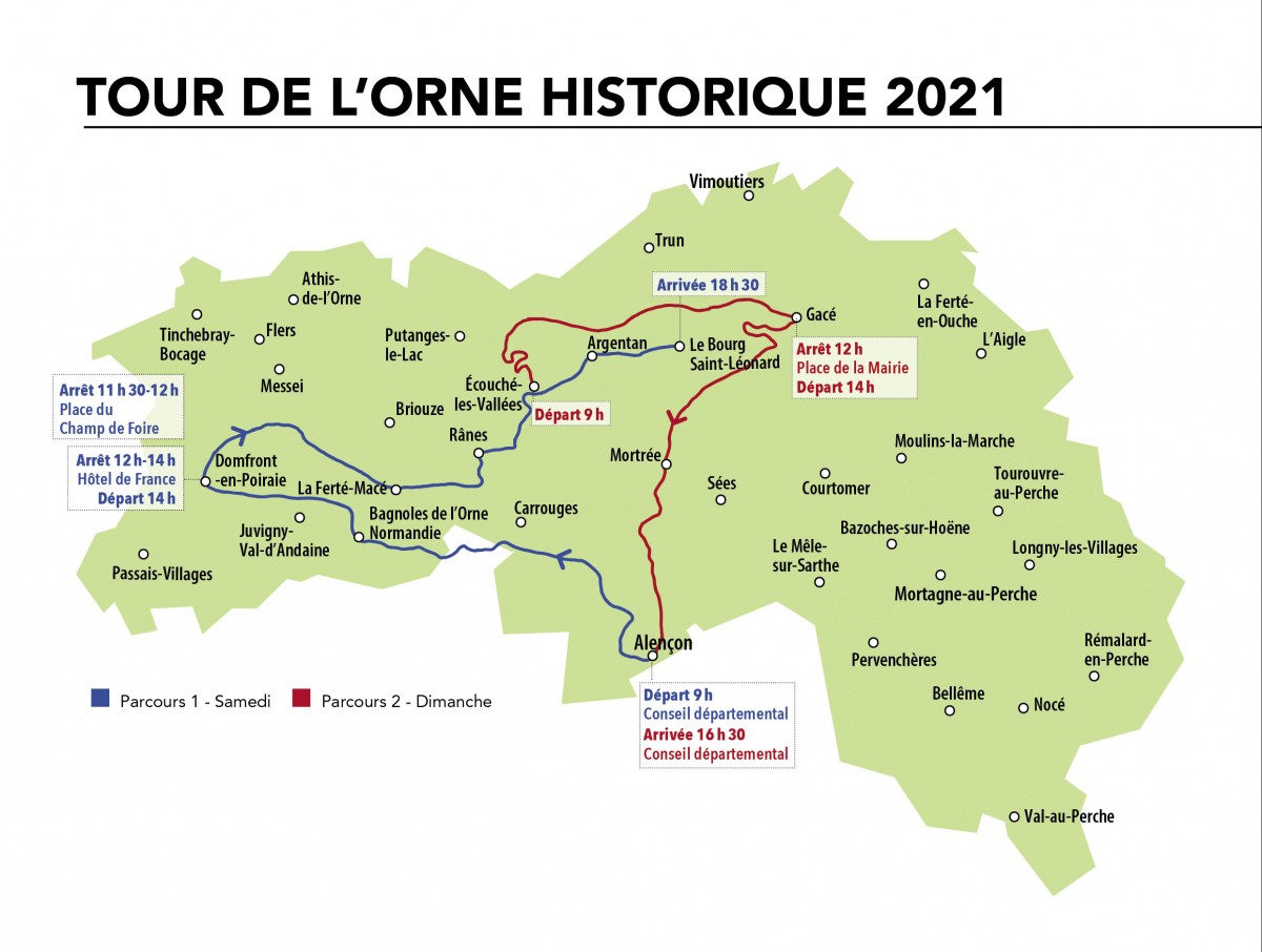Carte du Tour de l'Orne Carte du Tour de l'Orne
