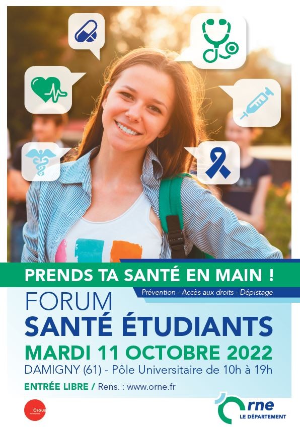 Affiche Forum Santé pour les étudiants 2022 ©CD61