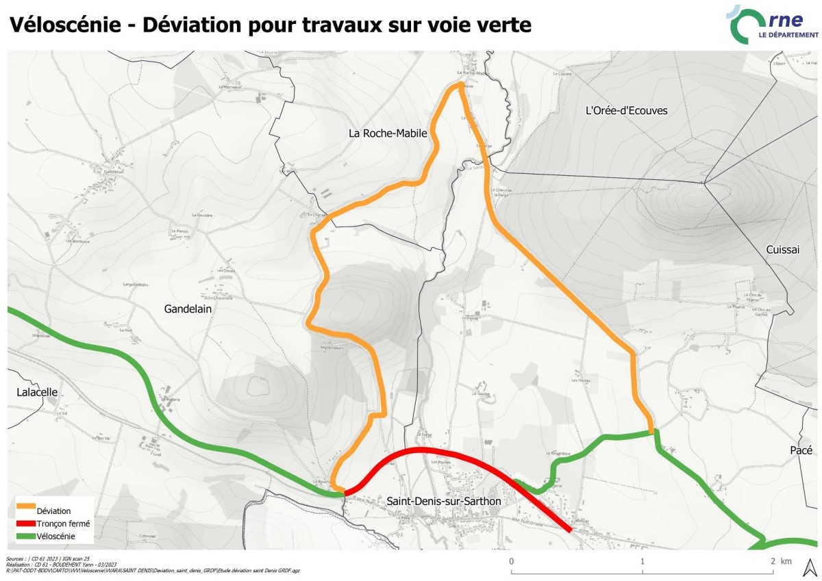 Déviation Saint Denis - VOIE VERTE ©CD61
