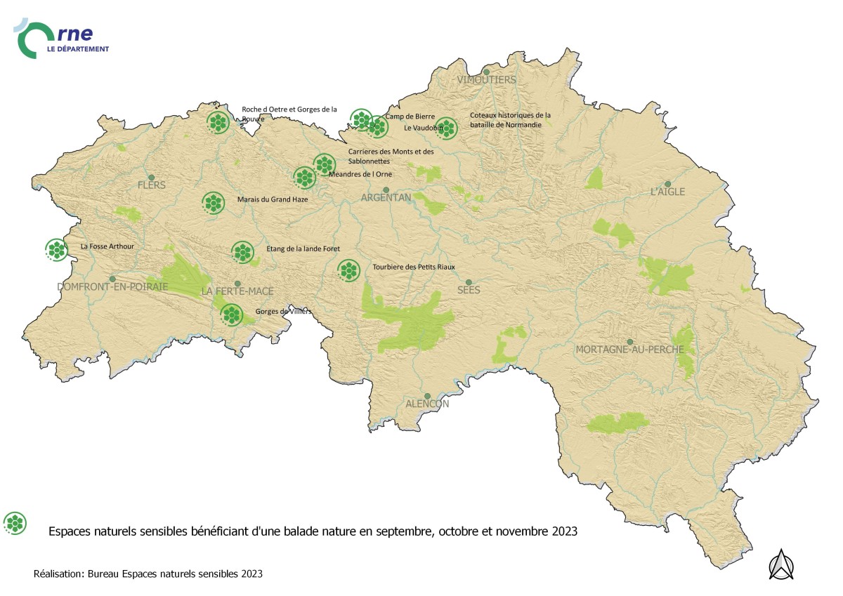 Espaces naturels sensibles bénéficiant d'une balade nature en septembre, octobre et novembre 2023