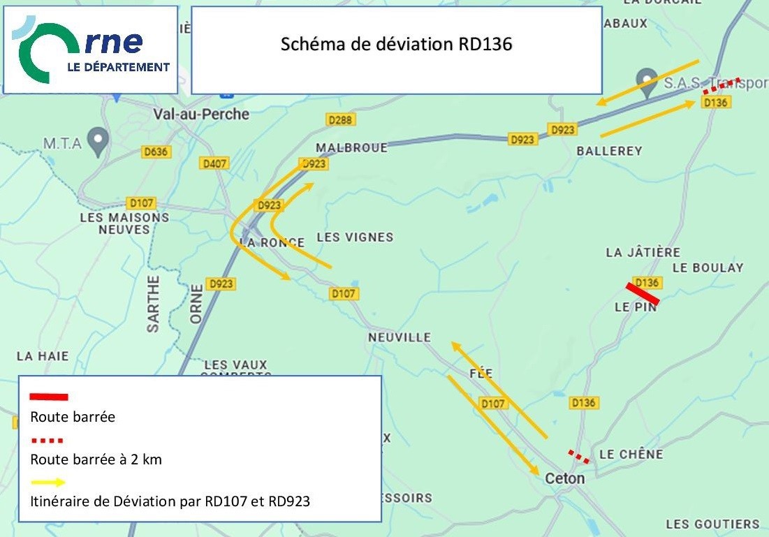 La route de Nogent déviée à la circulation ©CD61 La route de Nogent déviée à la circulation ©CD61
