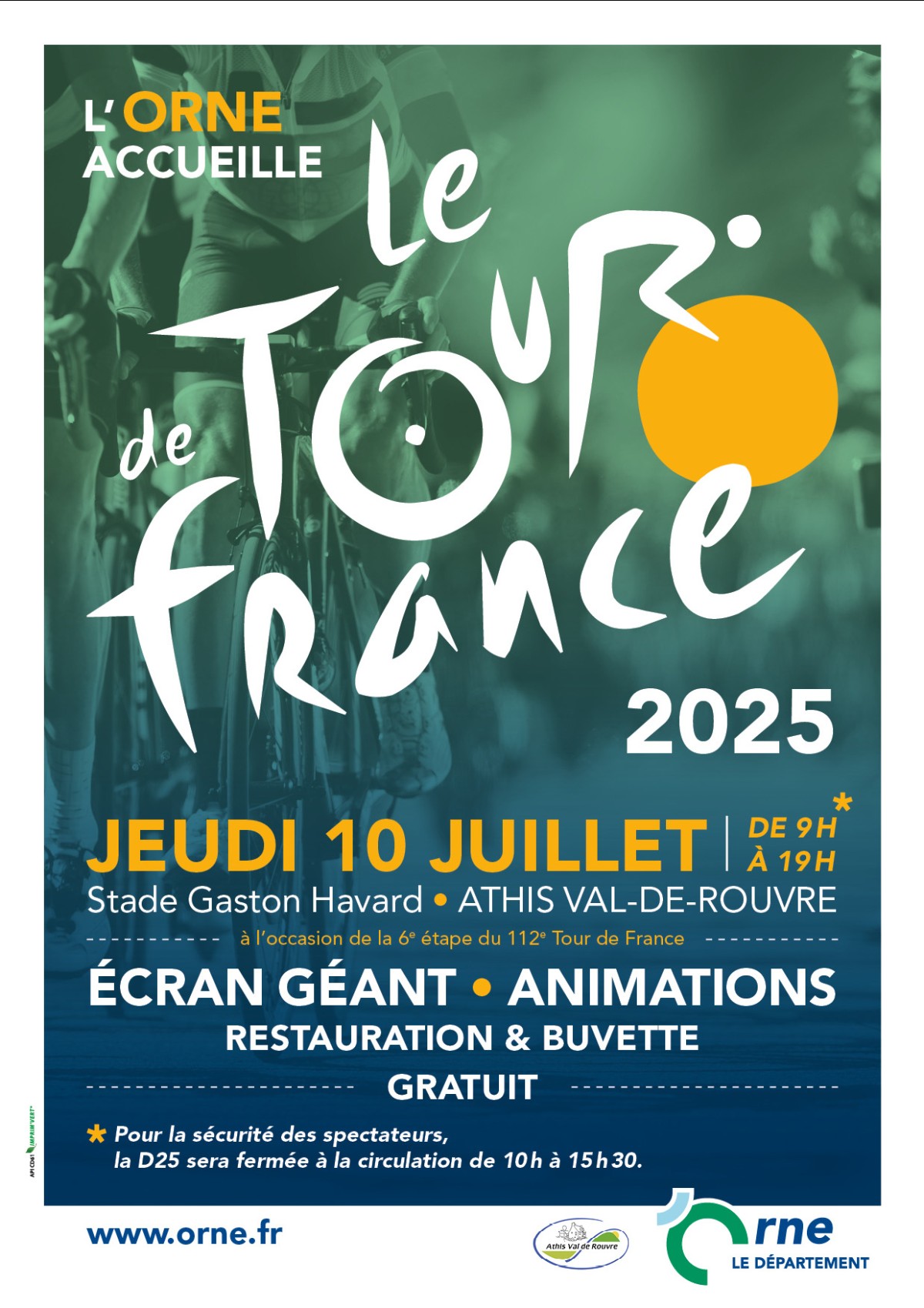 Affiche du Tour de France dans l'Orne ©CD61 Affiche du Tour de France dans l'Orne ©CD61