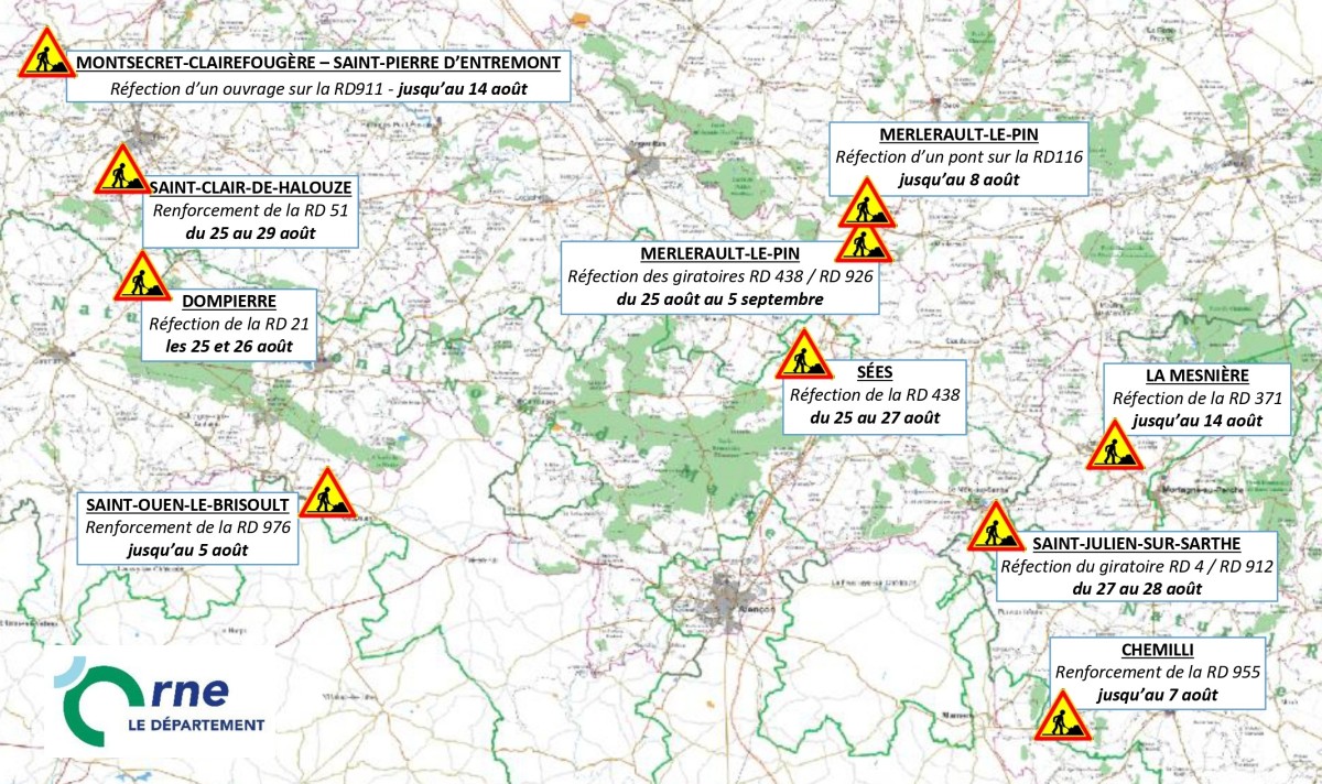 Travaux orne aout 2025 Travaux orne aout 2025