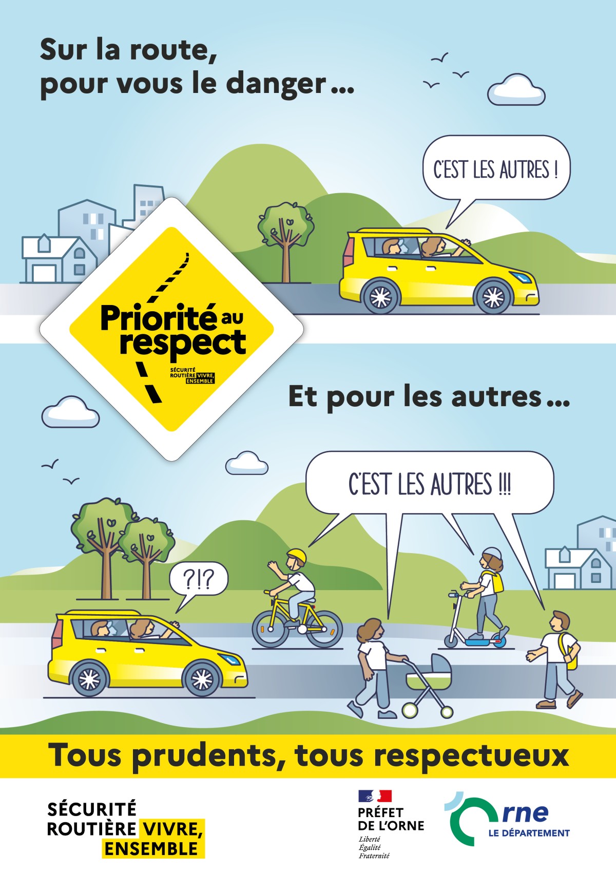 Affiche sécurité routière ©CD61