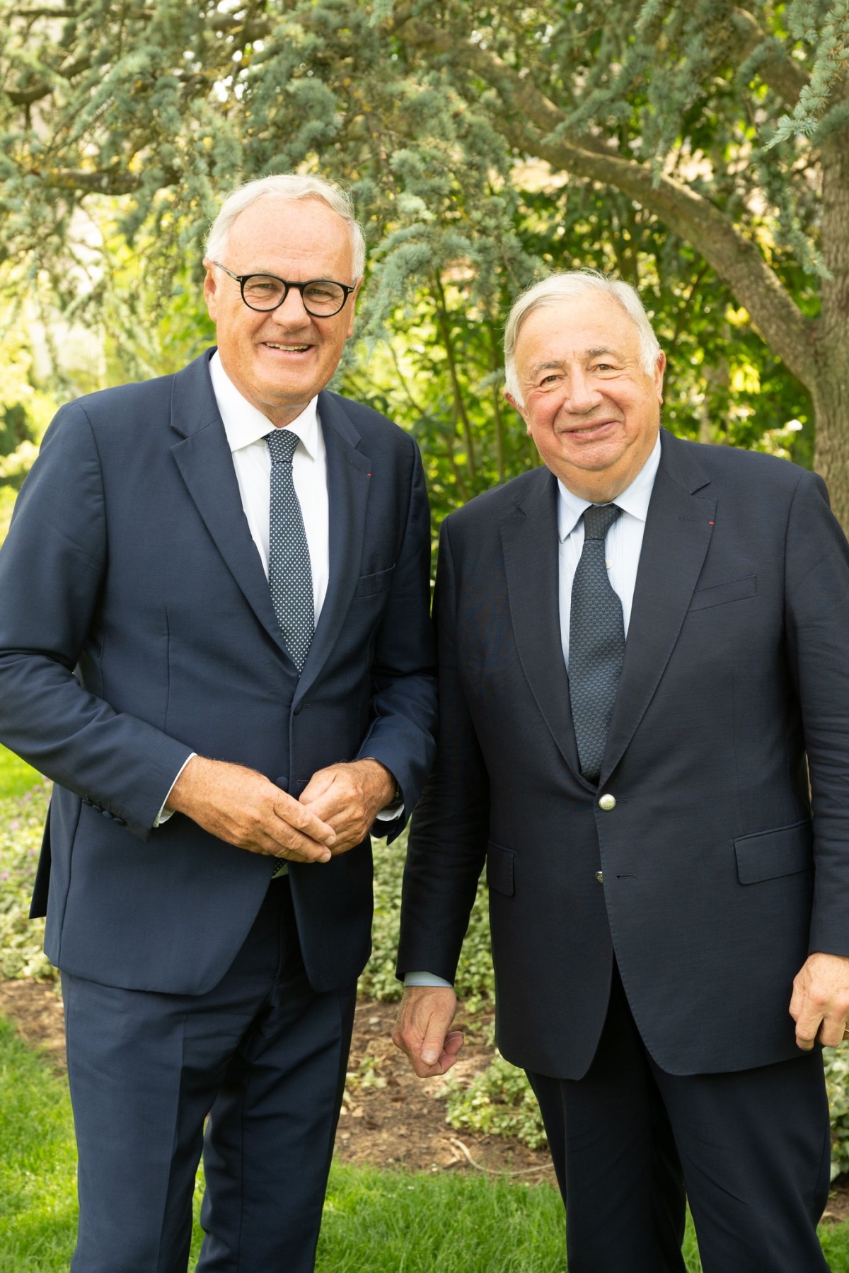 Christophe de Balorre et Gérard Larcher lors de la journée des nouveaux maires - D.Commenchal