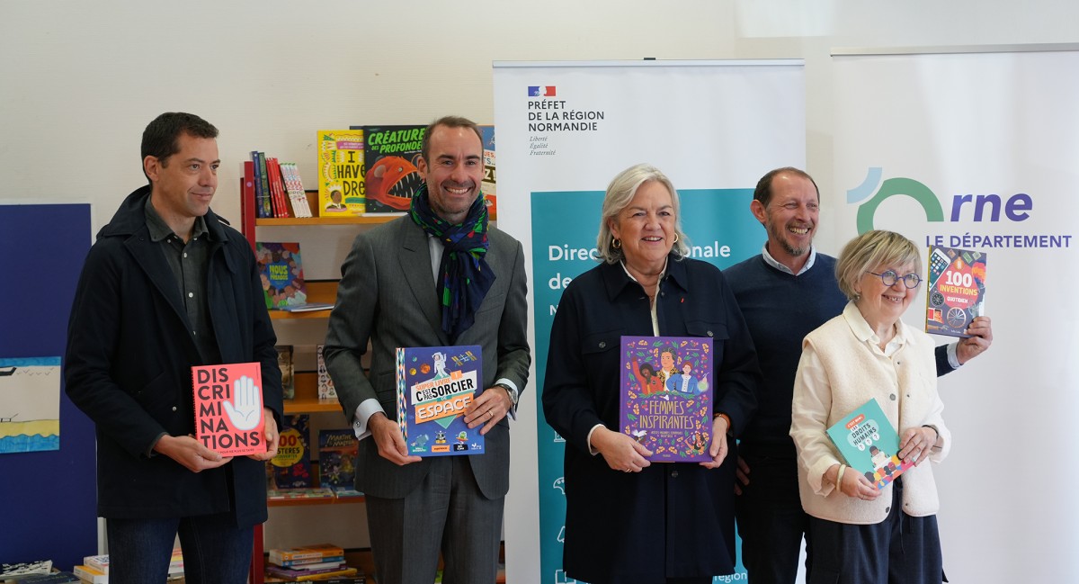 Inauguration des points-lecture au Foyer départemental de l’Enfance 2026 ©CD61