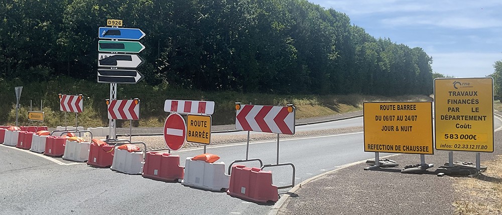 Travaux sur la RD 926 (Argentan-Paris) 2026 ©CD61