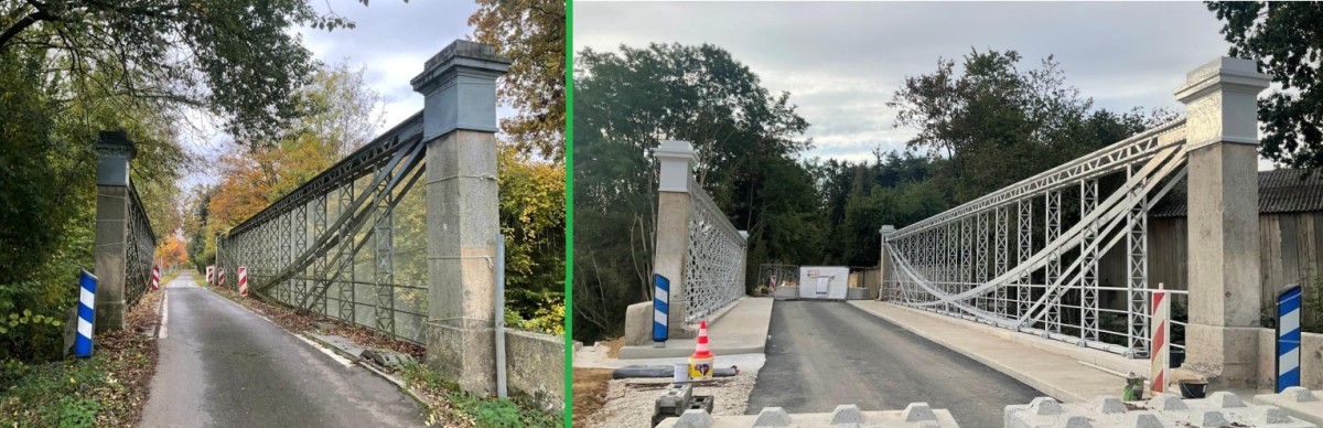 Le résultat 'avant/après' les travaux du Pont Eiffel - CD61