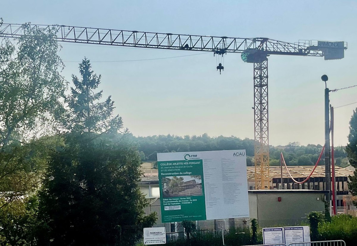 Travaux collège Hée-Fergant à Vimoutiers 2026 ©CD61