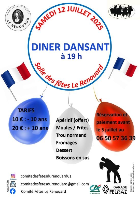 Diner dansant au Renouard | Comité des Fêtes du Renouard Diner dansant au Renouard | Comité des Fêtes du Renouard