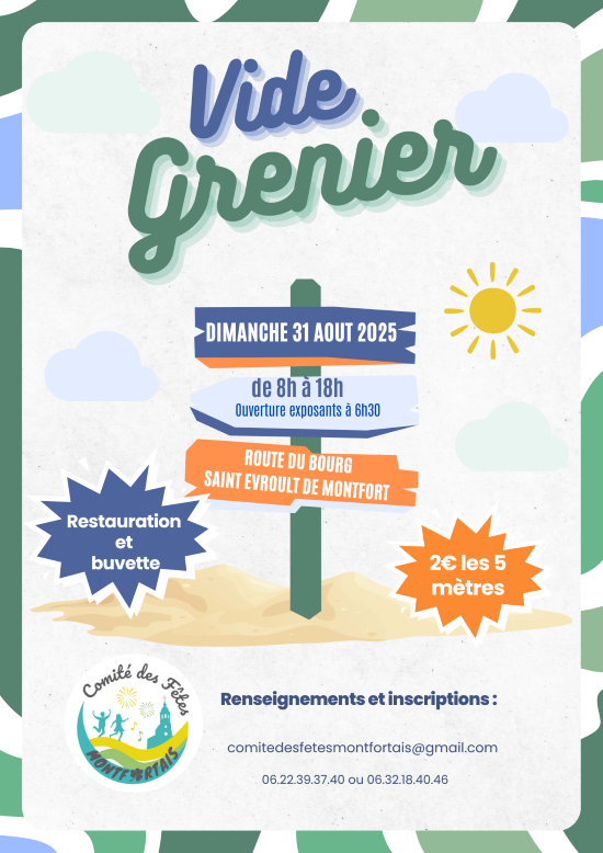 Vide-greniers à Saint-Evroult-de-Montfort | Comité des fêtes Montfortais Vide-greniers à Saint-Evroult-de-Montfort | Comité des fêtes Montfortais