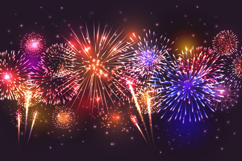 Fireworks Display Border Composition | freepik Fireworks Display Border Composition | freepik