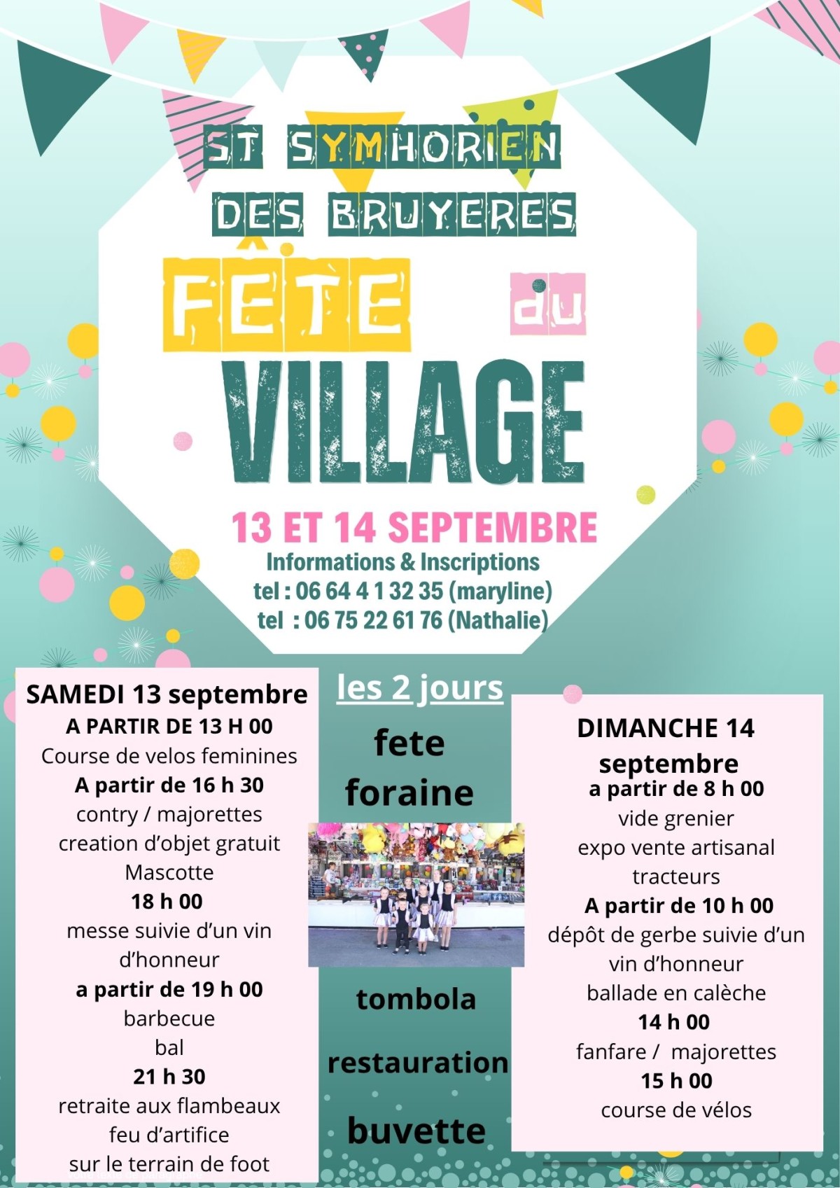 Affiche Annonce Fête du Village Moderne Illustré Coloré - 1 | fete saint symphorien
