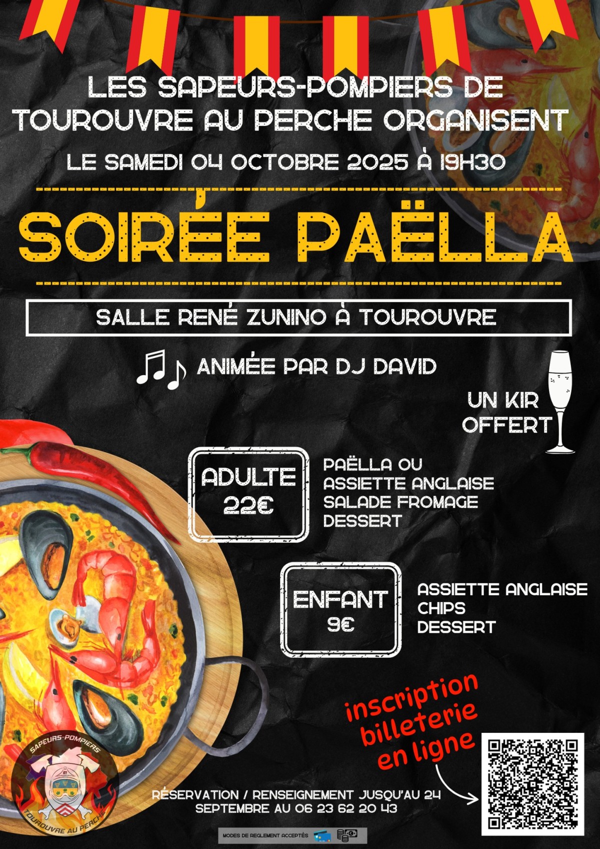 Soirée paella pompier Tourouvre | ©SDISTourouvre