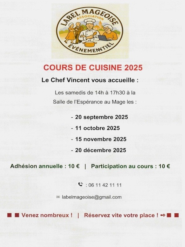 Cours de cuisine avec le Chef Vincent Label Mageoise | ©Label Mageoise Cours de cuisine avec le Chef Vincent Label Mageoise | ©Label Mageoise