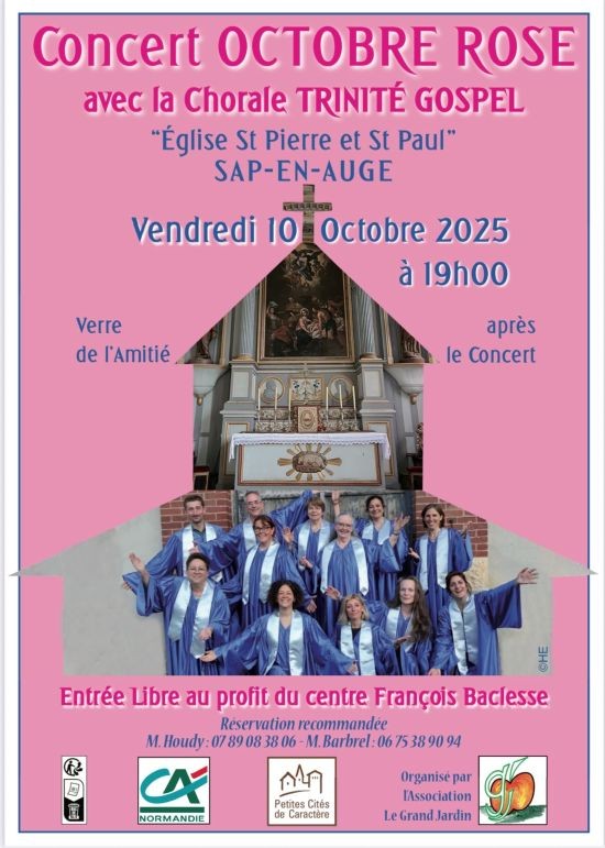 Concert octobre rose à Sap-en-Auge | Association Le Grand Jardin Concert octobre rose à Sap-en-Auge | Association Le Grand Jardin