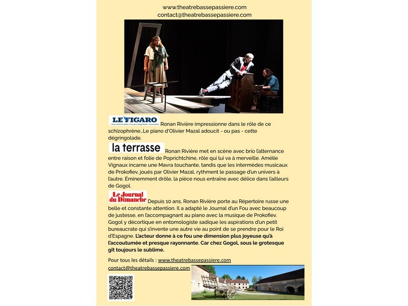 journaldunfouverso-preauxduperche-800 | ©Théâtre Basse Passière journaldunfouverso-preauxduperche-800 | ©Théâtre Basse Passière