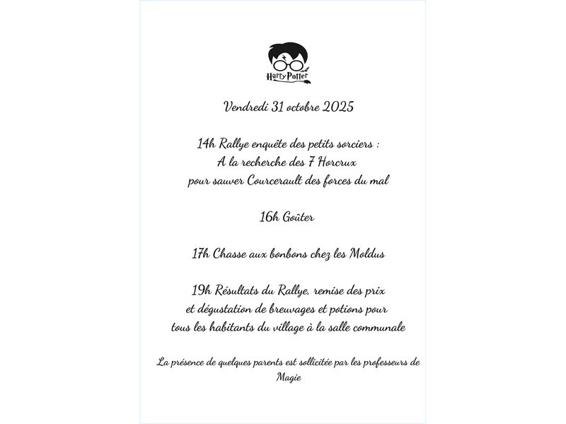 flyer-halloween-courcerault-800 | ©Les professeurs de magie de Courcerault