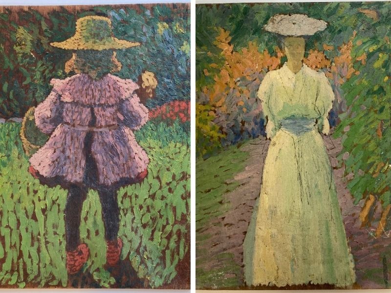 André MARE, Thérèse aux chaussons rouges, vers 1906 et Esquisse pour la Bonne ch | Ville d'Argentan, Musée Fernand Léger - André Mare André MARE, Thérèse aux chaussons rouges, vers 1906 et Esquisse pour la Bonne ch | Ville d'Argentan, Musée Fernand Léger - André Mare