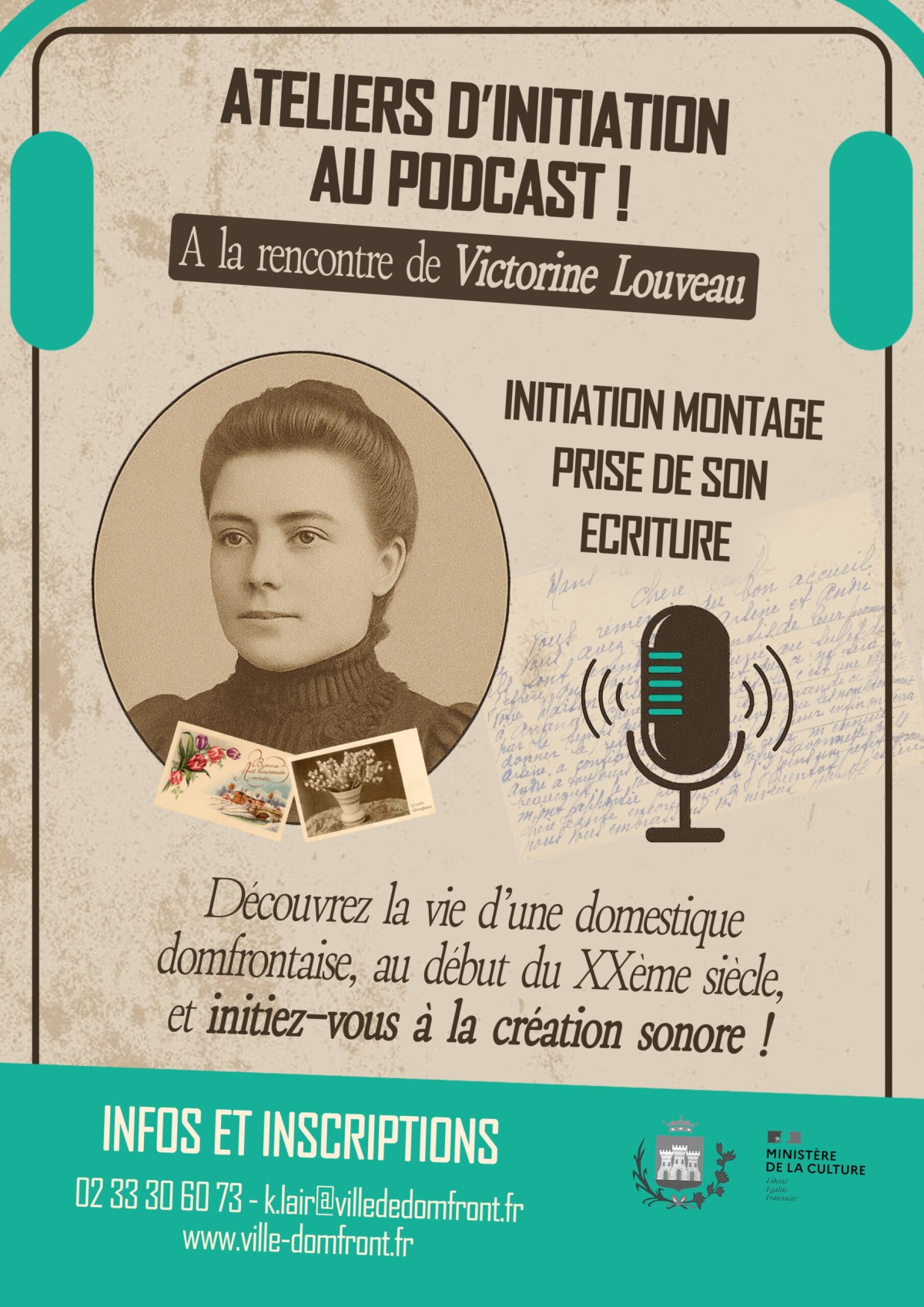 AFFICHE_Ateliers-podcast-Victorine-scaled | ©serviceculturedomfront