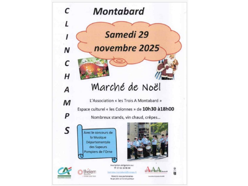 Marché de Noël Montabard 2025 | Associations Les Trois A Montabard