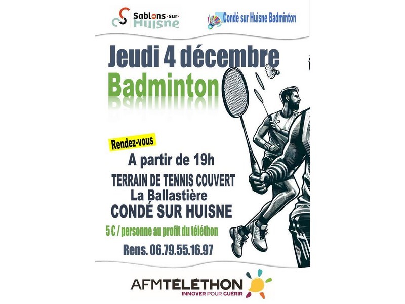telethonbadminton-sablonssurhuisne-800 | ©Condé sur Huisne Badminton