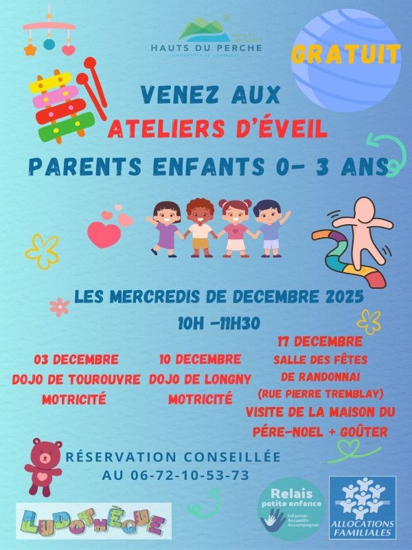 Atelier d'éveil Décembre 2025-compressed | ©Le Relais Petite Enfance / Ludothèque des Hauts du Perche