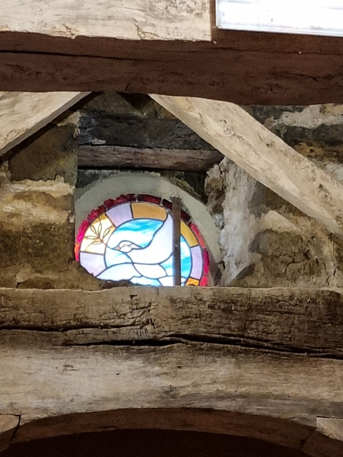 Vue intérieure de l'oculus posé en décembre 2025 | Amis de l'église de Saint Malo