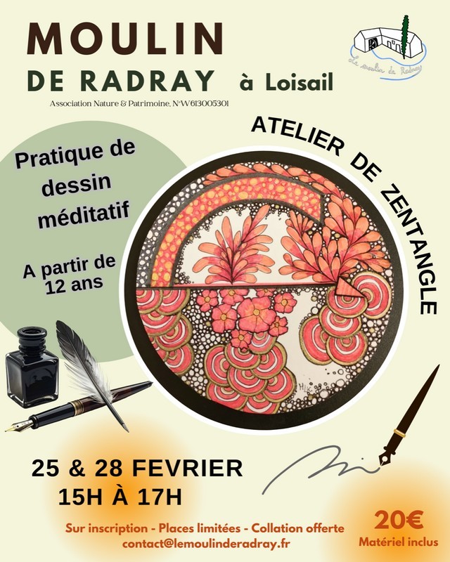 25 février atelier dessin moulin de radray | moulin de radray