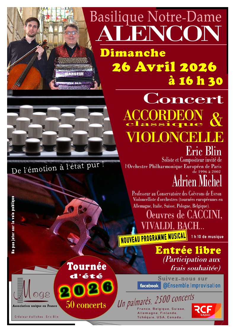 26 avril 2026 Concert Basilique d'Alençon | Musiques Originales de la Grande Europe