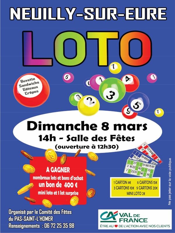 affiche loto du Pas 2026-compressed | ©Comité des Fêtes du Pas-Saint-L'Homer