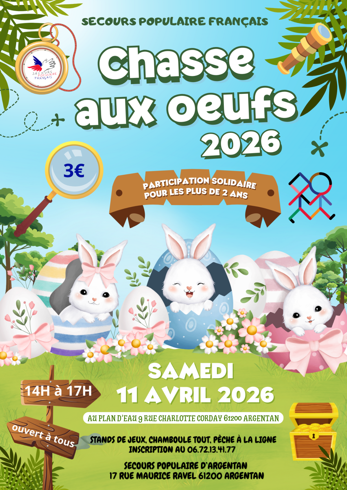 Chasse aux oeufs Argentan | Secours Populaire d'Argentan