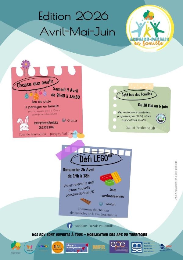 Andaine-Passais en Famille Avril 2026 | ©rim_andaine_passais