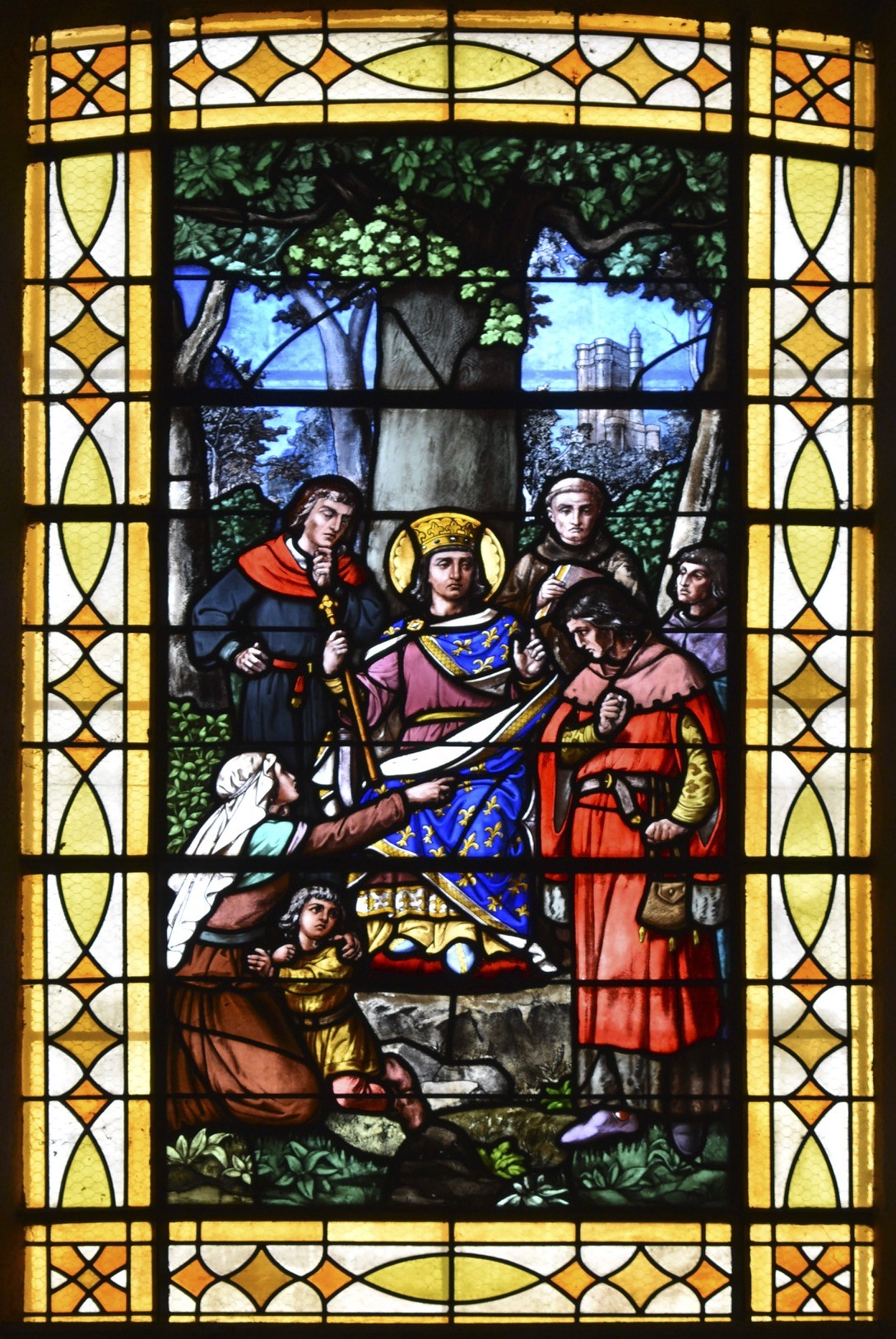 Vitrail de Saint Louis | Association pour la rénovation et la sauvegarde de l'église Sainte Madeleine