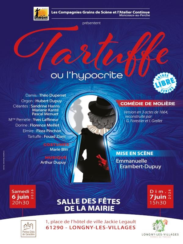 Affiche_Tartuffe_Longny_2026ok-compressed | ©Les Compagnies Grains de Scène et l'Atelier Continue