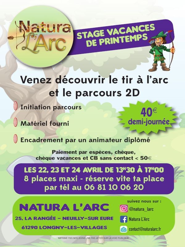 AFFICHE STAGES PRINTEMPS 2026-compressed | ©Natura L'Arc