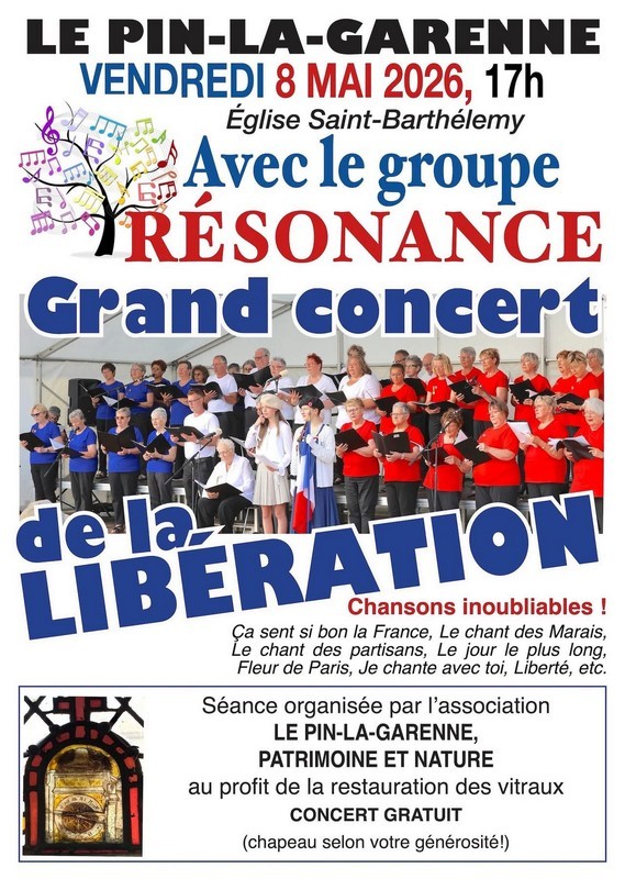 08 mai concert chorale résonance | association le pin la garenne patrimoine et nature
