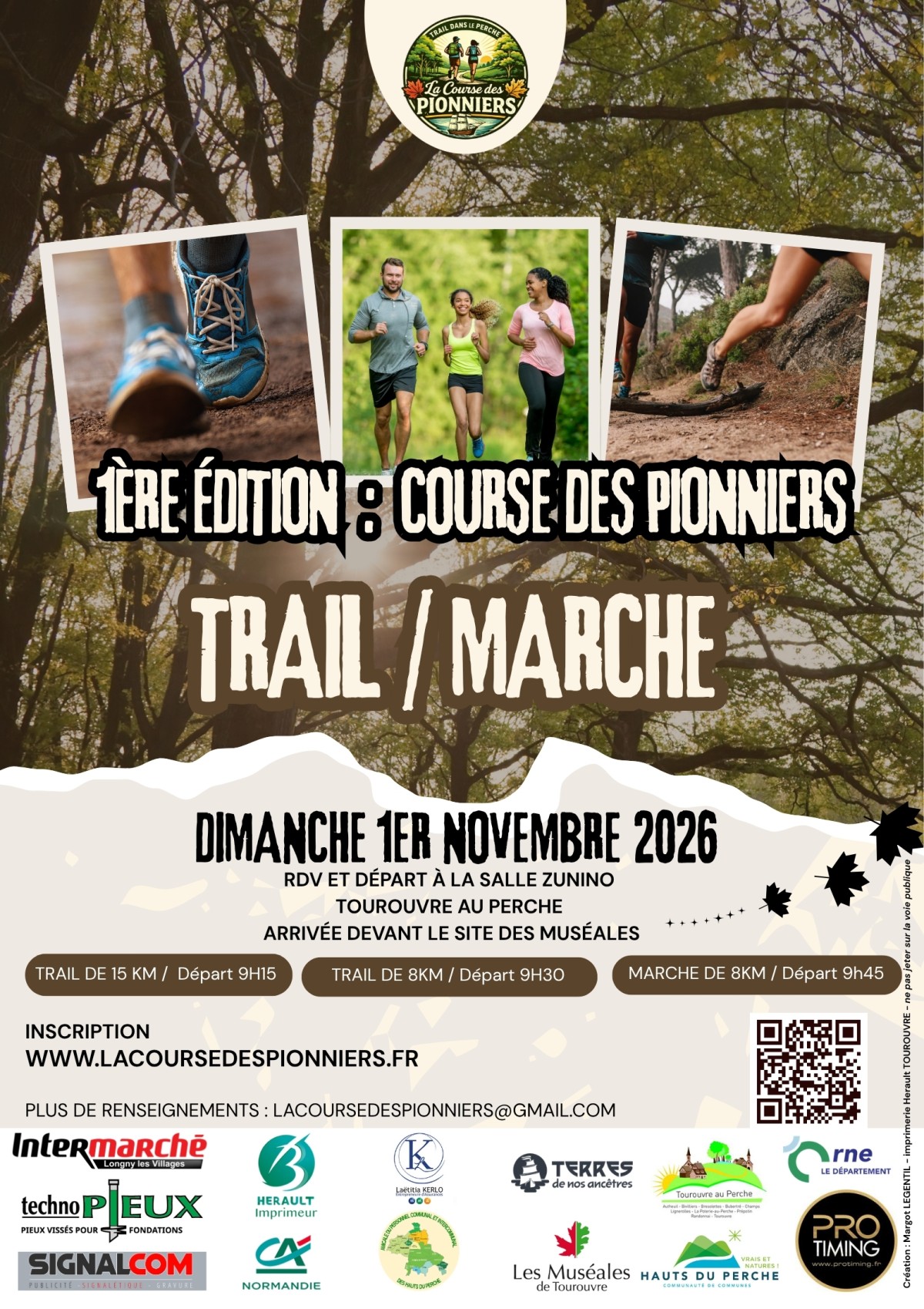 la course des pionniers - Affiche course à pied - 1 | ©AmicaleduPersonnelCDCdesHautsduPerche