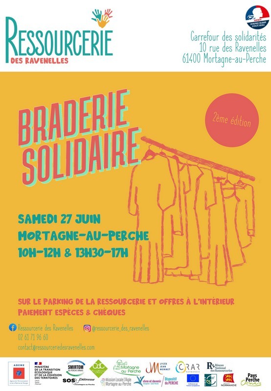 27 juin braderie solidaire ressourcerie | ressourcerie des ravenelles