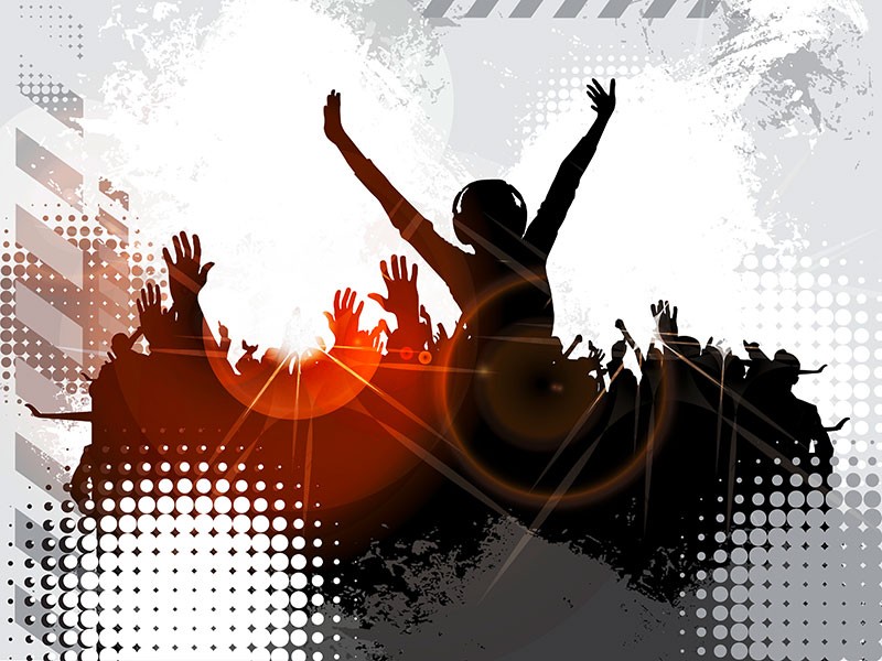 Party background with dancing people - vector illustration | Adobe Stock